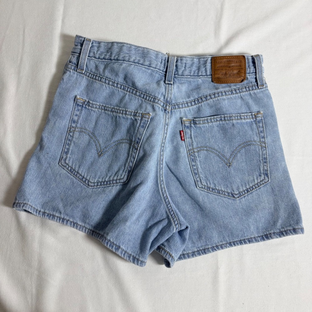 Levi's Premium Denim Shorts W26 Light Wash Good High Rise 5-Pocket